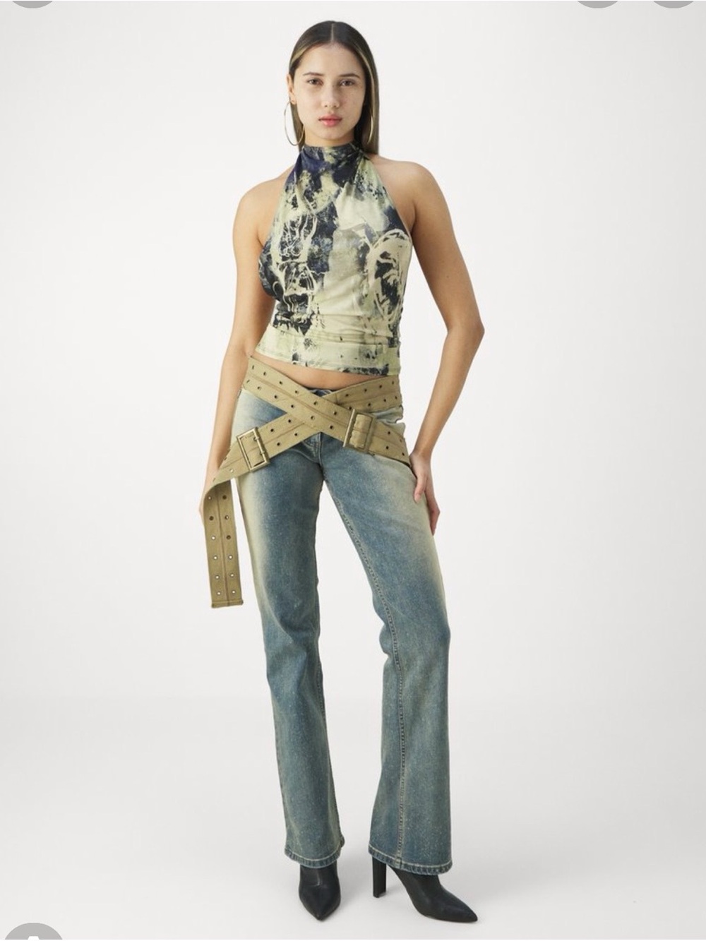 Retro Ride Strap Up Stonewash Jean Mermaid Way